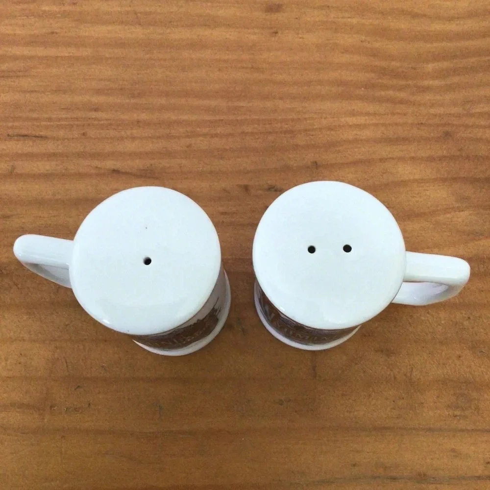Vintage Wyoming America’s Frontier Ceramic Salt and Pepper Shaker Pair